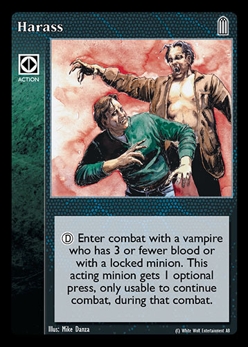 Reckless Agitation Card – Vampire: The Eternal Struggle (VTES) New Blood BCP Set, Near Mint